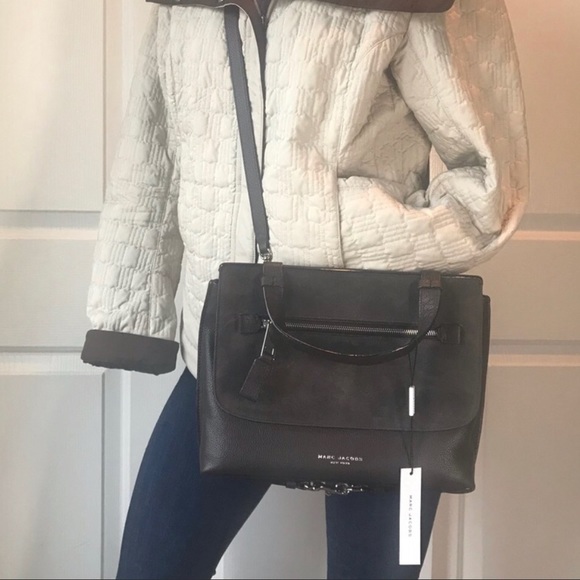 Marc Jacobs “Waverly” rich Chocolate Brown Suede Crossbody Bag - Picture 2 of 8